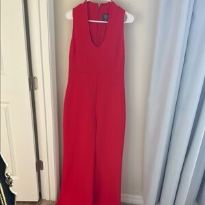 Vince Camuto Vibrant Red Sleeveless Jumpsuit